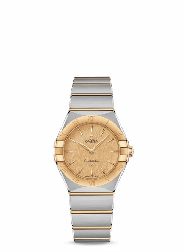 Omega Constellation Manhattan 28 Quartz Stainless Steel / Yellow Gold / Champagne Silk 131.20.28.60.08.001 (13120286008001)